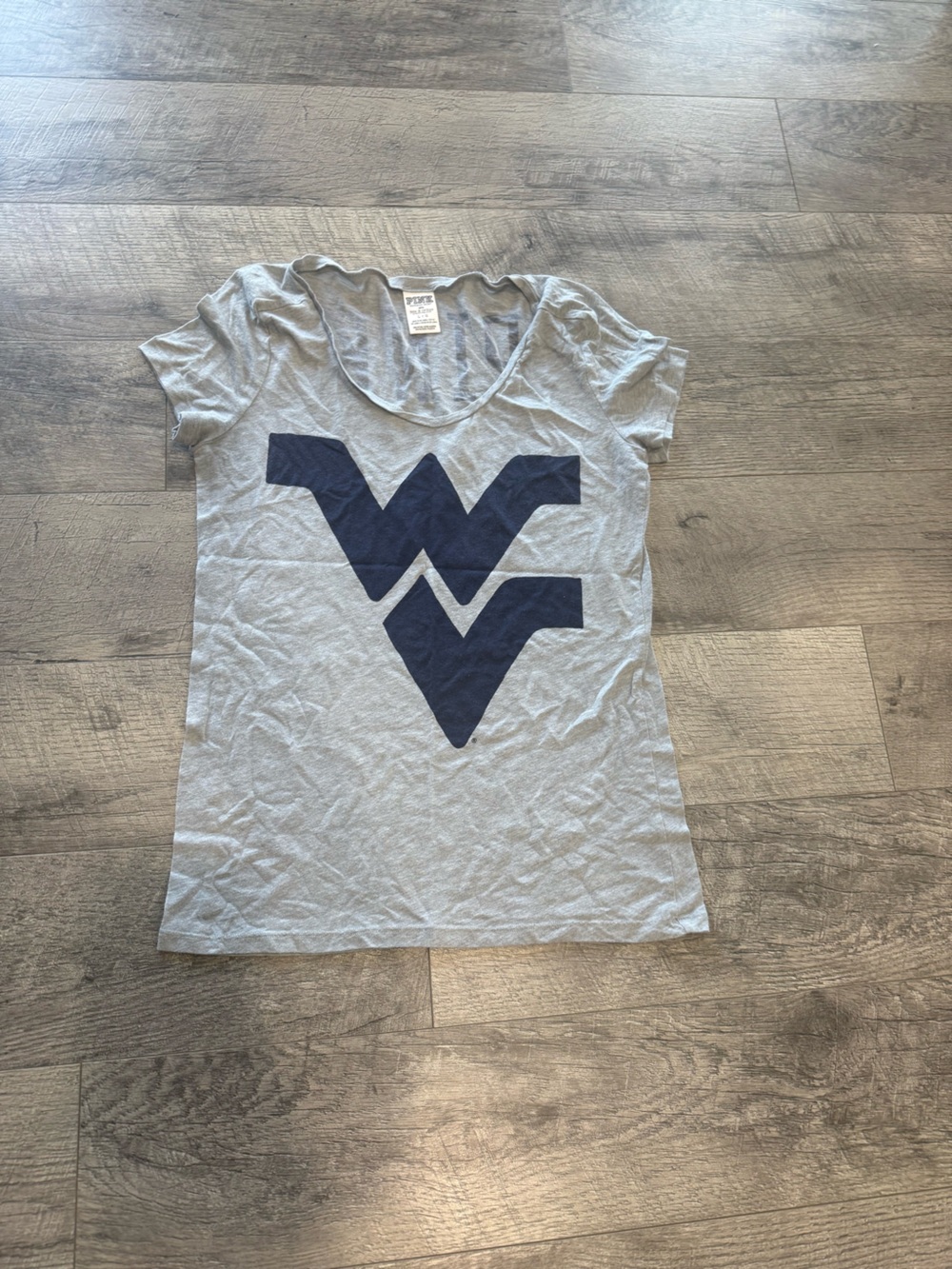 Victorias Secret Pink  Gray WVU T-Shirt